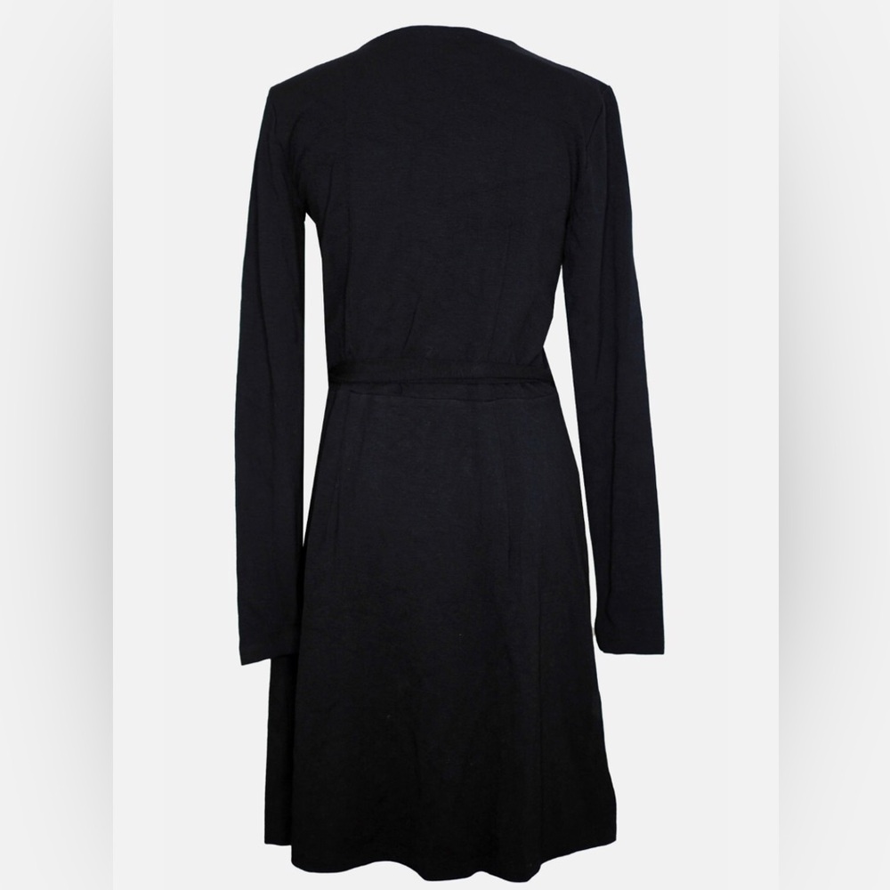 Loft Black Wrap Dress, Sz M - Picture 3 of 6